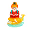 Jhulelal Idol, Height 5.5 Inches Religious Decorative Showpiece (Polyresin / Fiber, Multicolor) (₹1000)