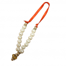 Handmade Moti Mala Artificial Pearl Garland / Necklace Ornament for Diety / Kanthi Haar for God Idols, Photos & Temple Decoration single string (₹10)