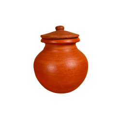 Red Clay Curd Pot With Lid (500 ml) (₹650)
