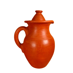 Red Clay Water Jug / Earthen Water Pot with Handle (2.5 Litre) (₹850)