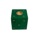Handcrafted Wooden Incense Stick Holder/Agarbatti Stand/Agardaan (Dice shaped) (Green) Height 2 Inches (₹60)