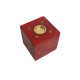 Handcrafted Wooden Incense Stick Holder/Agarbatti Stand/Agardaan (Dice shaped) (Red) Height 2 Inches (₹60)