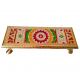 Golden Meena Flower Design Wooden Designer Stool Chowki Puja Stand/ All purpose Meena Gold Rectangle Paat choki for Pooja ghar / Patla Stool For Temple 9 in by 3 in (₹290)