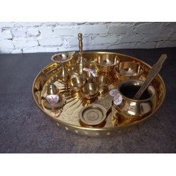 Brass Agni Thali set 12 Inch (₹2200)