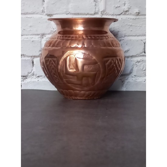 Copper Kalash / Lota Nakshi Design, Height 4 Inches (₹700)