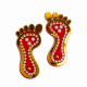 Decorative Acrylic Laxmi Charan Paduka Sticker |Laxmi ji paduka for Main Door|Traditional Pooja Footprint for Home Entrance, Temple & Festive Decor|Godess Feet Pagla Self Adhesive, Length 2 inch  (₹70)