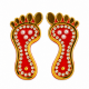 Decorative Acrylic Laxmi Charan Paduka Sticker |Laxmi ji paduka for Main Door|Traditional Pooja Footprint for Home Entrance, Temple & Festive Decor|Godess Feet Pagla Self Adhesive, Length 2 inch  (₹70)