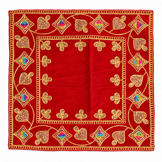 Embroidery Work Pooja chowki aasan kapda / Jari Altar Cloth for Pooja and Mandir (11.5 inch by 11.5 inch) (₹80)