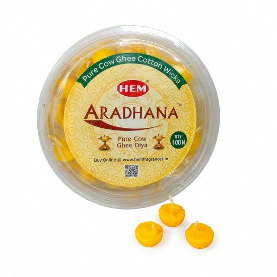 Hem Aradhana Pure Cow Ghee Diya 100 Nos (₹345)