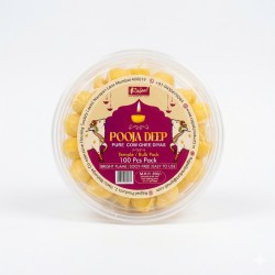 Pooja Deep Pure Cow Ghee Diyas 100 Pcs - Ready-to-Light Ghee Wicks for Daily Pooja, Aarti, Diwali and Temple Worship (₹350)